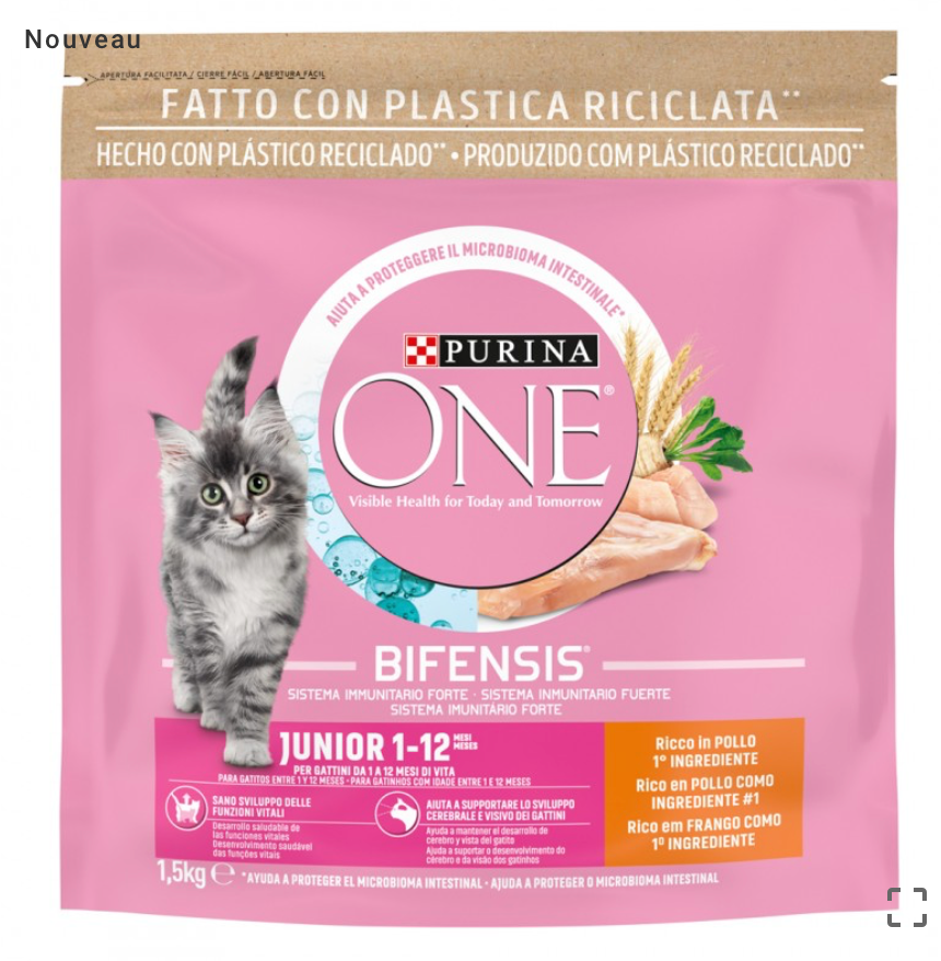 Purina ONE Bifensis Junior 1‑12 mois – Poulet & Céréales complètes