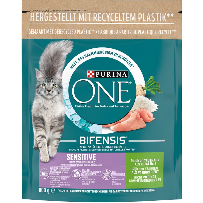 Purina ONE Bifensis Sensitive – Dinde & Riz 800 g