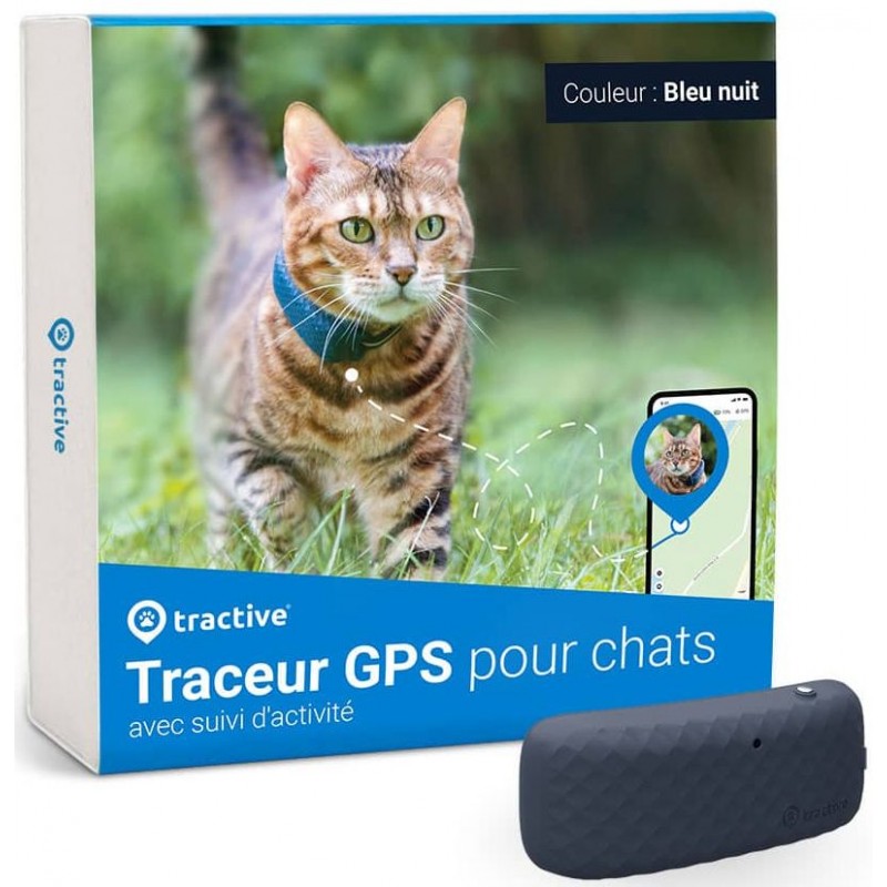 Collier GPS Tractive GPS Cat 4 – Bleu Nuit
