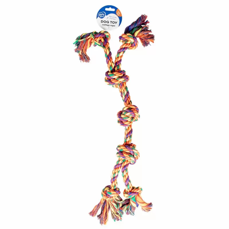 Corde en coton double 7 nœuds multicolore – Duvo+