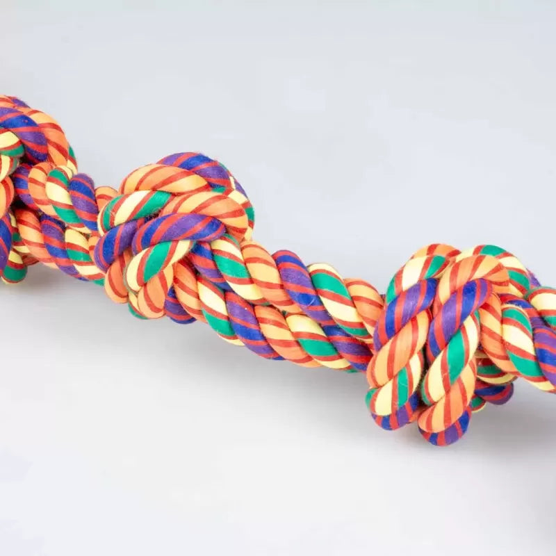 Corde en coton double 7 nœuds multicolore – Duvo+