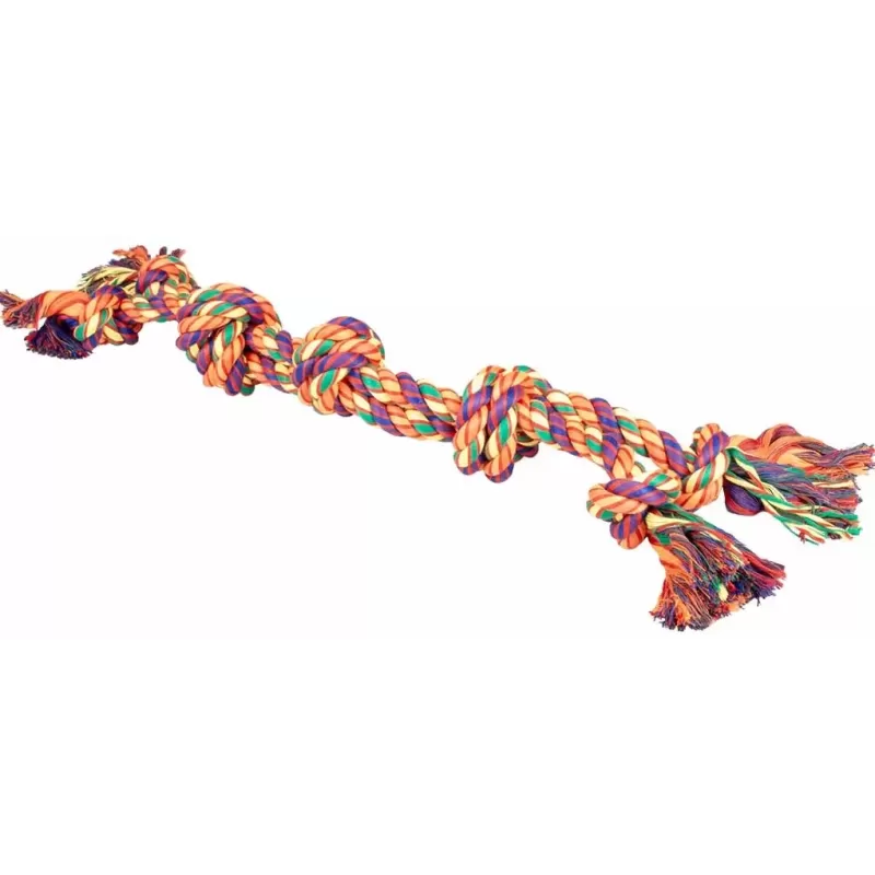 Corde en coton double 7 nœuds multicolore – Duvo+