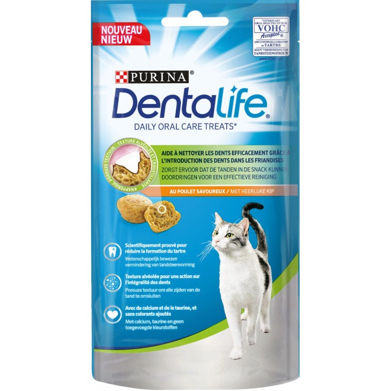 Purina DentaLife Friandises bucco‑dentaire Chat — Poulet 40 g