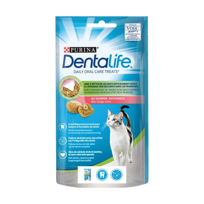 Purina DentaLife Friandises Bucco‑Dentaires Chat – Saumon 40 g