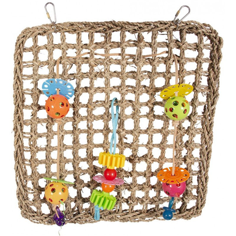 Filet d'escalade zostère avec des jouets colorés 41x37cm - Duvo+