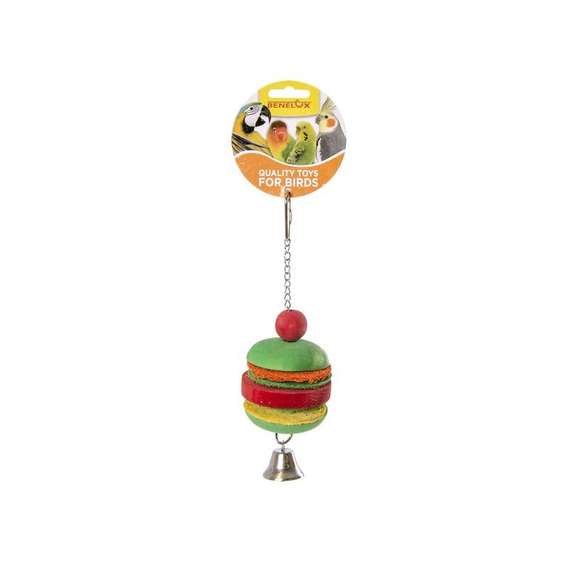 Jouet Hamburger en bois avec cloche
