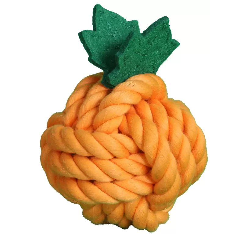 Jouet pour rongeur Boule à nœuds Fruité Orange 8cm