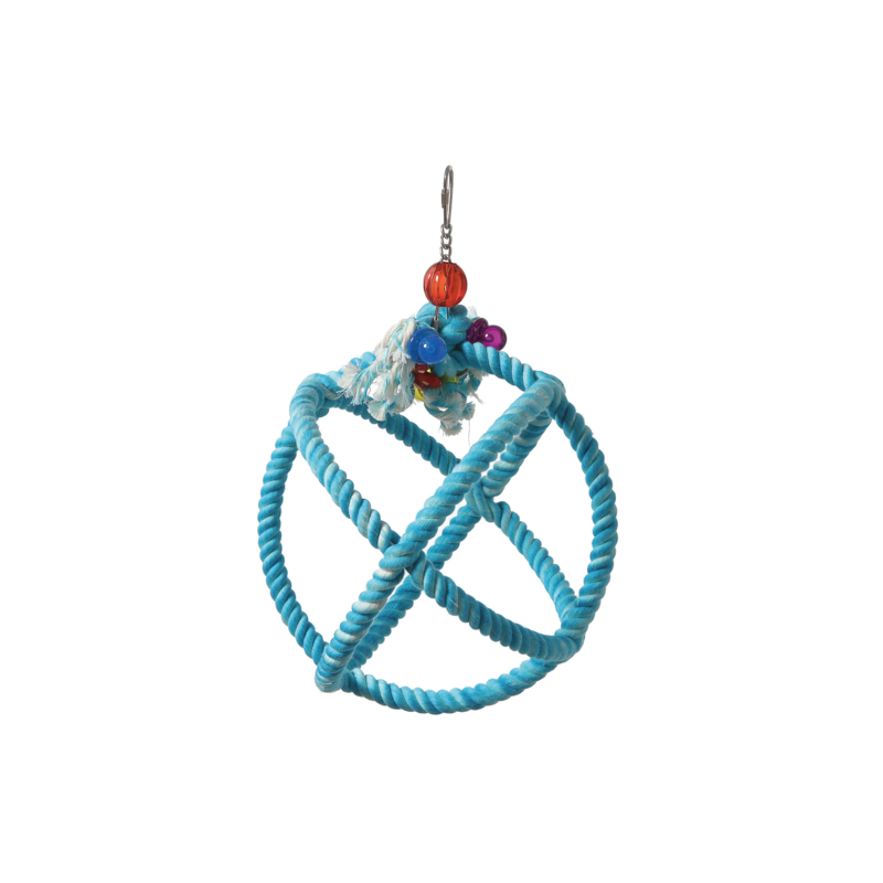 Jouets pour oiseaux Boule de corde S/Bleu