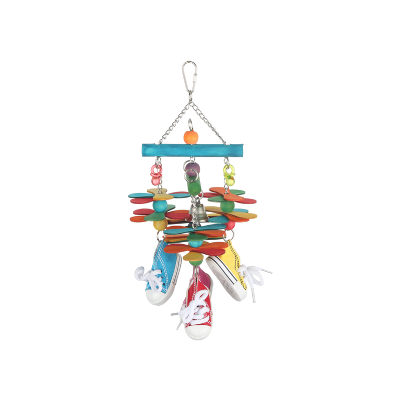 Jouet suspendu sneaker pour oiseaux – Kinlys