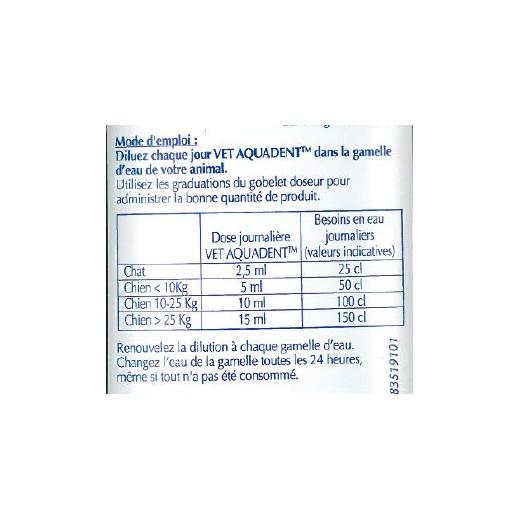 Vet aquadent soins dentaire pour chien et chat