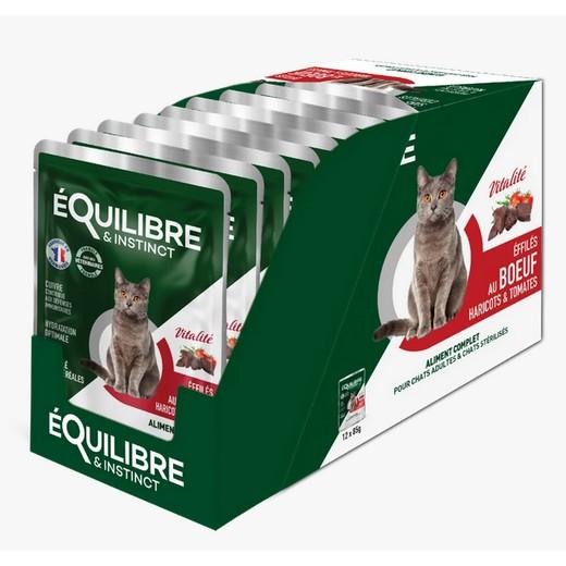 Equilibre et Instinct - Emincés chat, boeuf, haricots et tomates