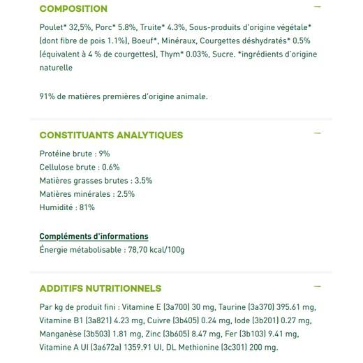 Equilibre et Instinct - Emincés chat, truite, courgettes et thym