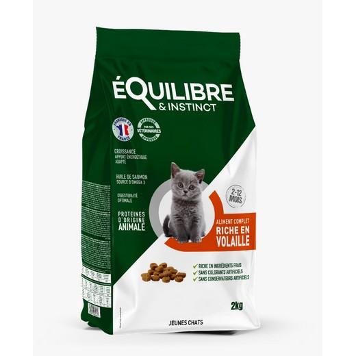 Equilibre et Instinct - Croquettes jeune chat volaille fraiche 2kg