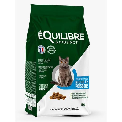 Equilibre et Instinct - Croquettes chat stérilisé poisson 5kg