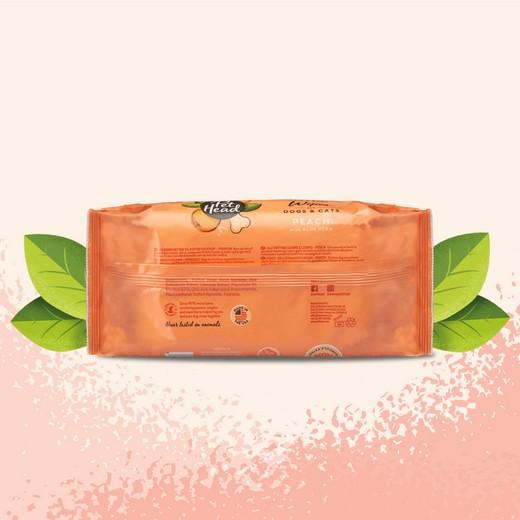 Lingette Quick Fix nettoyante pattes et coprs PECHE 80 pcs - PET HEAD